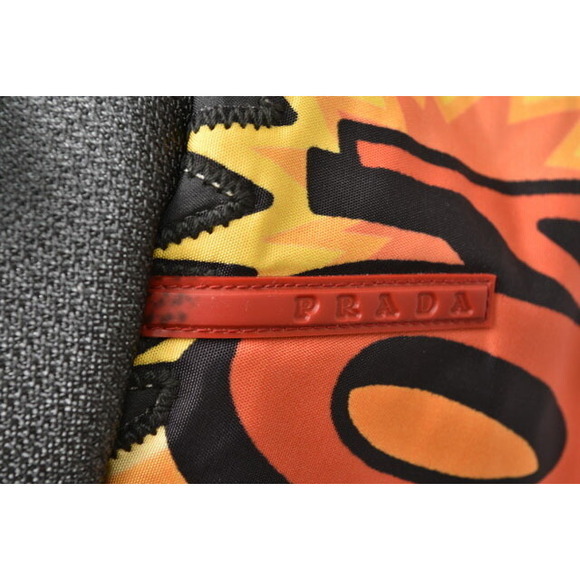 Prada Sport shoulder bag pouch Pop nylon prune gray white - Picture 10 of 11